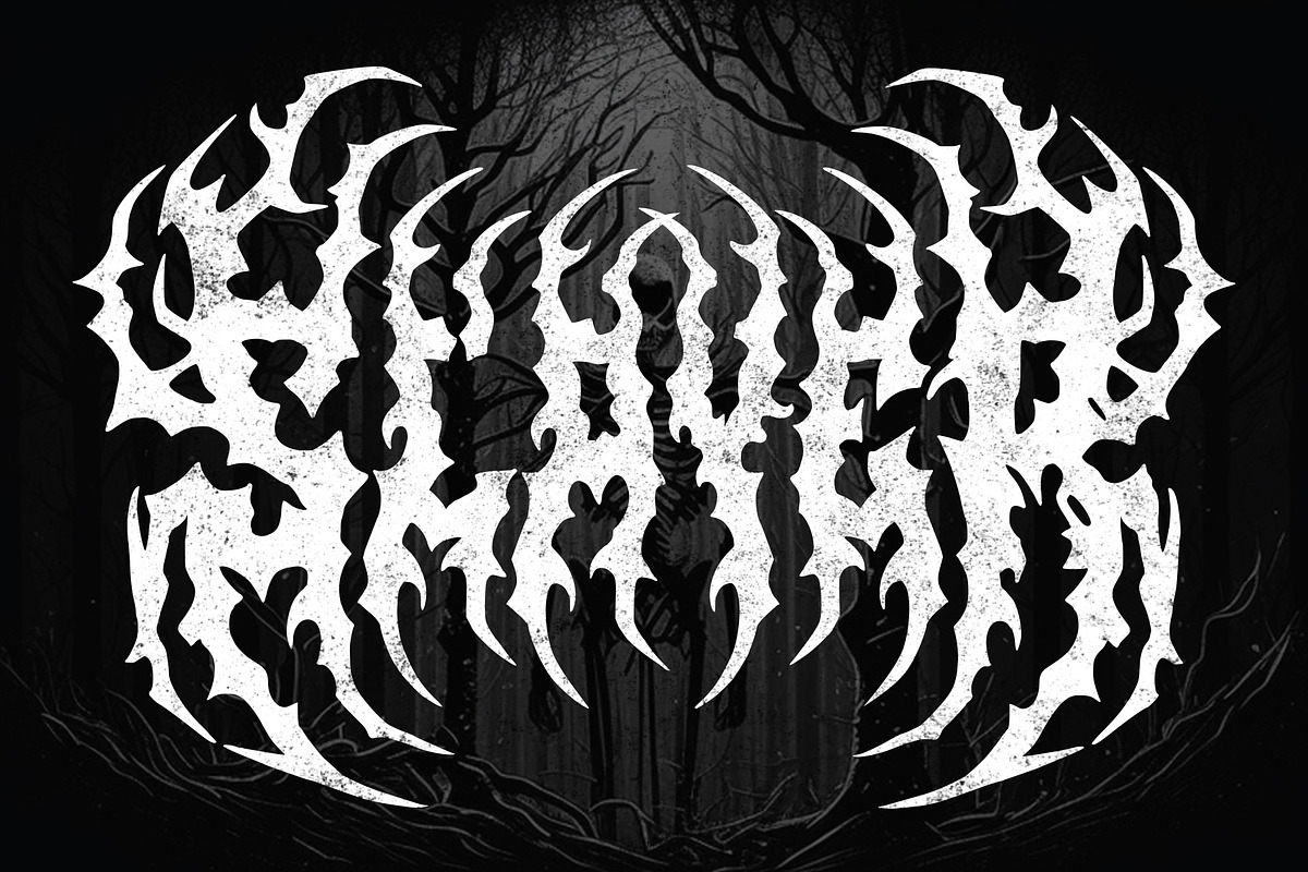 HUNGER - Death Metal Font, a Blackletter Font by Fonday Studio (Photo 4 of 8)