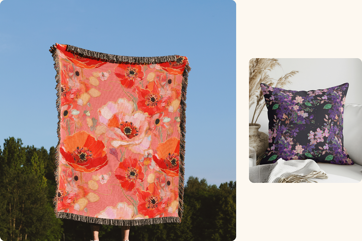 Gilded Petal Jeweled Florals, a Pattern Graphic by Ninterints (Photo 7 of 17)