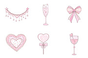 Coquette valentine clip art, an Illustration by CreationArt (Thumbnail 2 of 6)