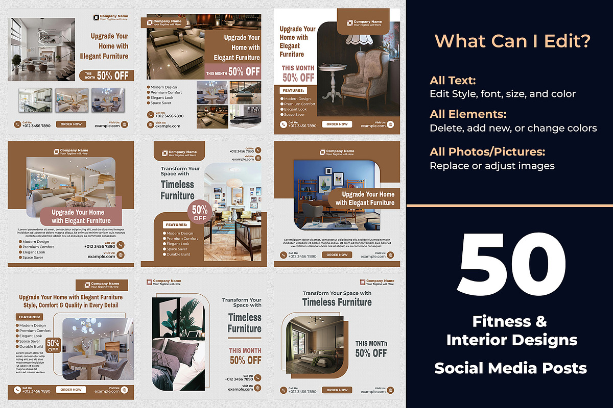 Furniture | 50 Posts | Insgram Posts, a Social Media Template by Mohammad Sarfaraz (Photo 2 of 7)