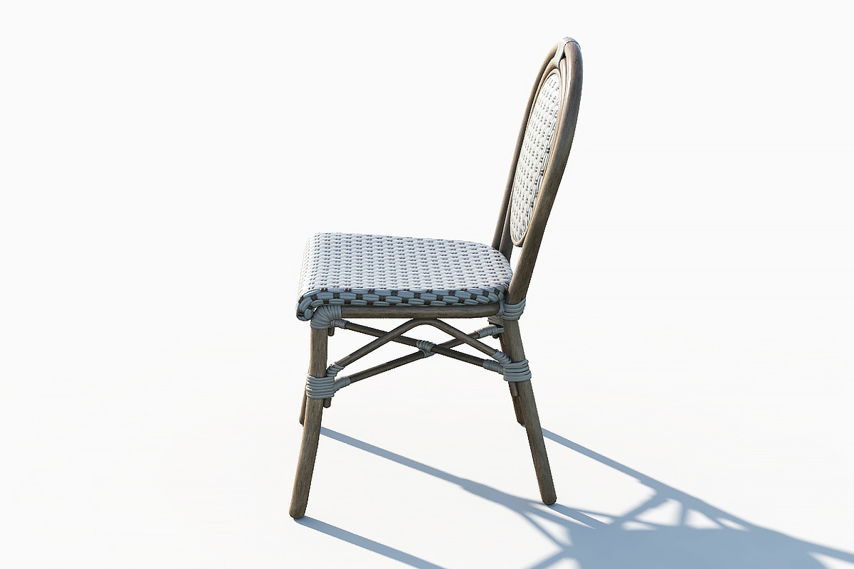 Wicker Bistro Chair, a Furniture 3D Model by happy brush (Photo 13 of 18)