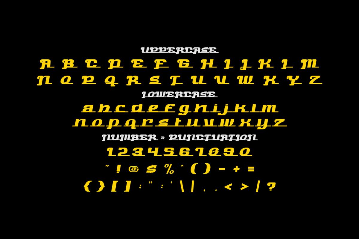 Turbo Strike Race Font, a Font by PutraCetol Studio (Photo 5 of 6)