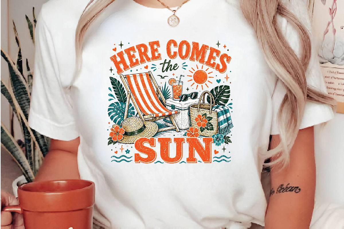 Retro Summer Beach Sublimation, a Seasonal Illustration by DreamPrint404 (Photo 5 of 6)