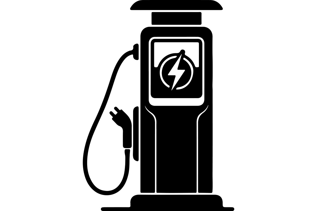 EV Charging Station Icon Bundle, a Technology Illustration by jahid234 (Photo 11 of 13)