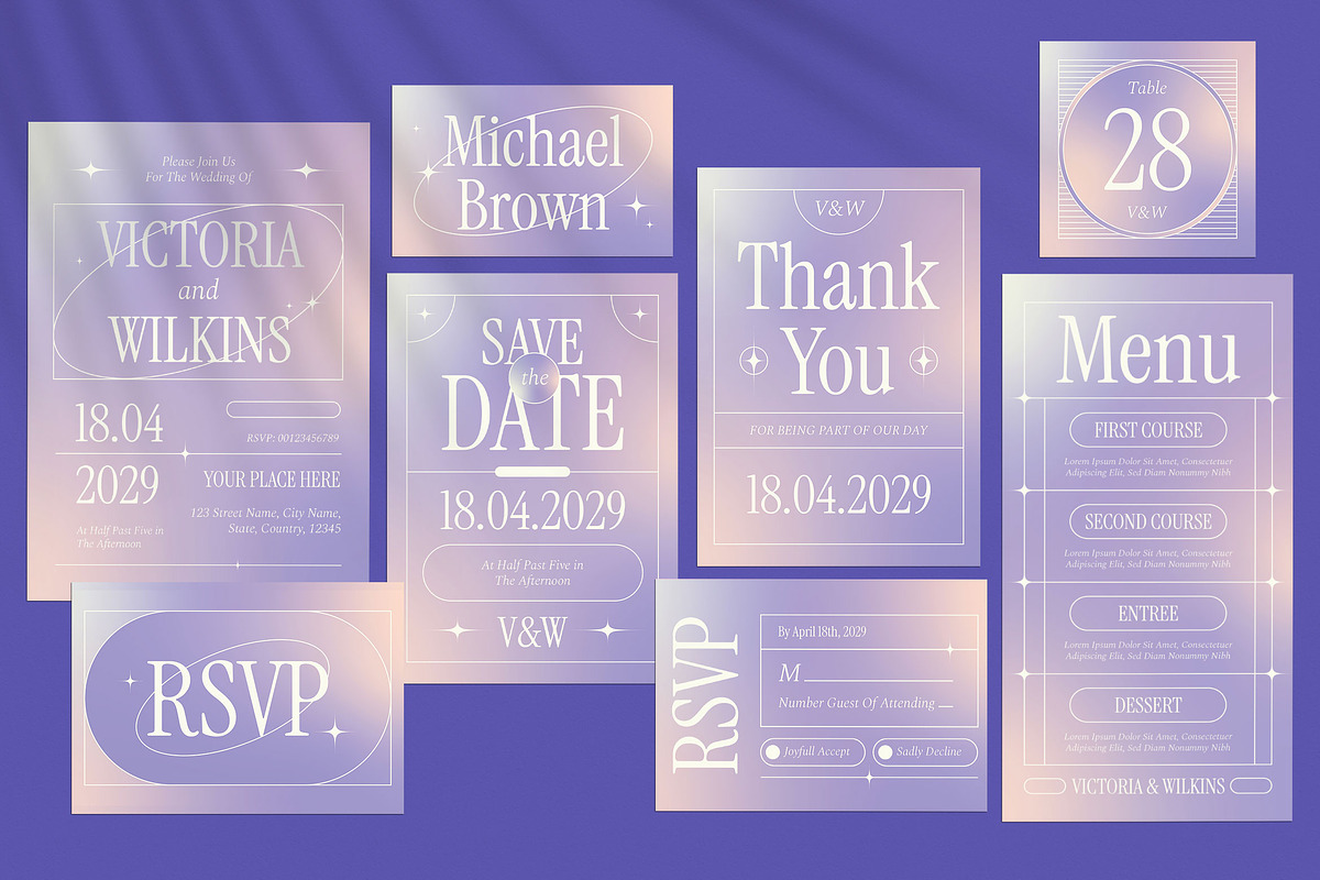 Elegant Wedding Invitation Set, an Invitation Template by Aiyari Graphic (Photo 1 of 3)