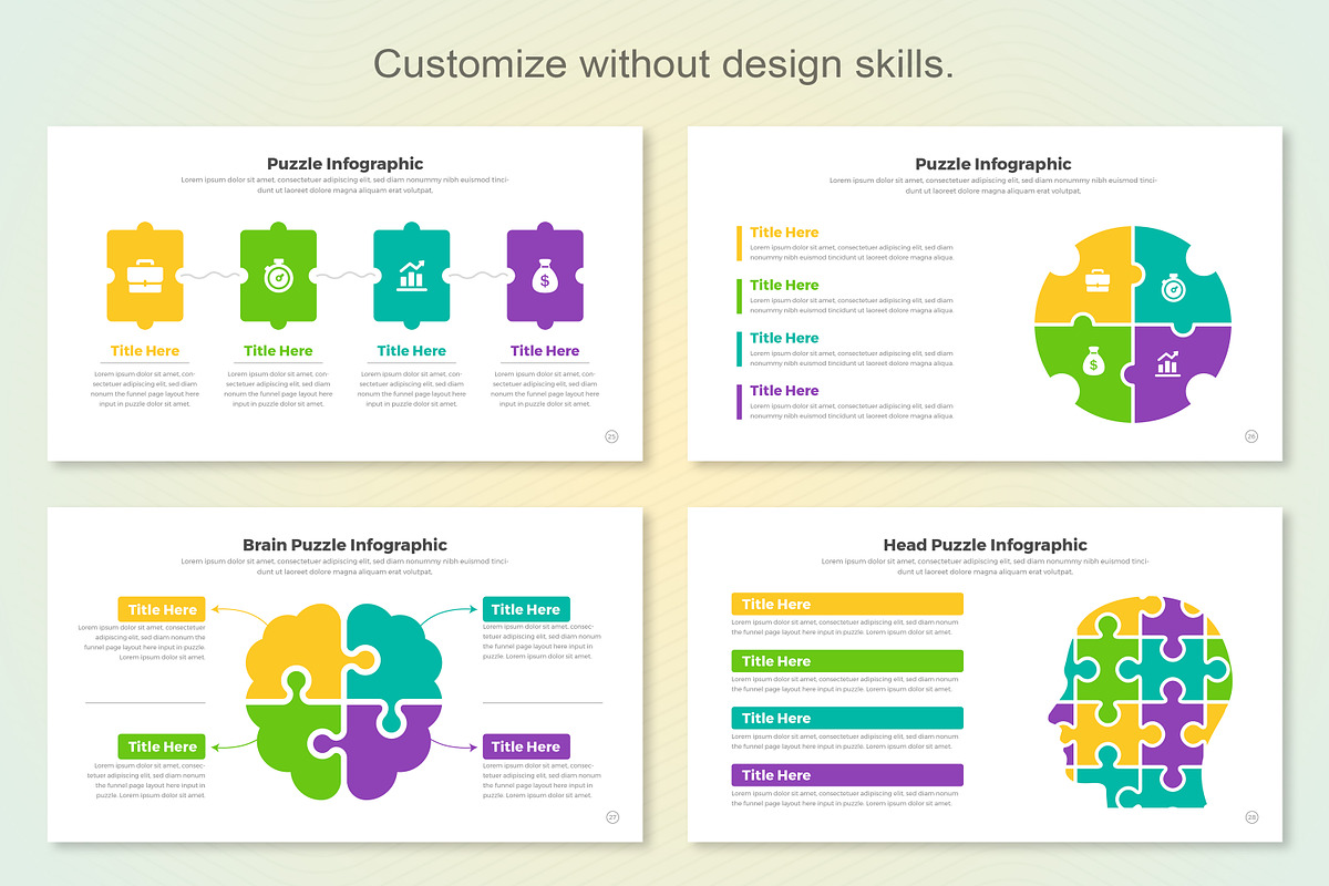 Puzzle Infographic Keynote, a Templates & Theme by Mighty-Slide (Photo 8 of 8)