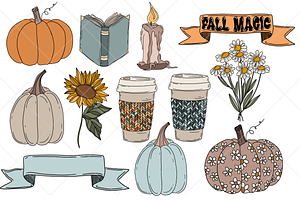 Thanksgiving Cozy Fall Clipart