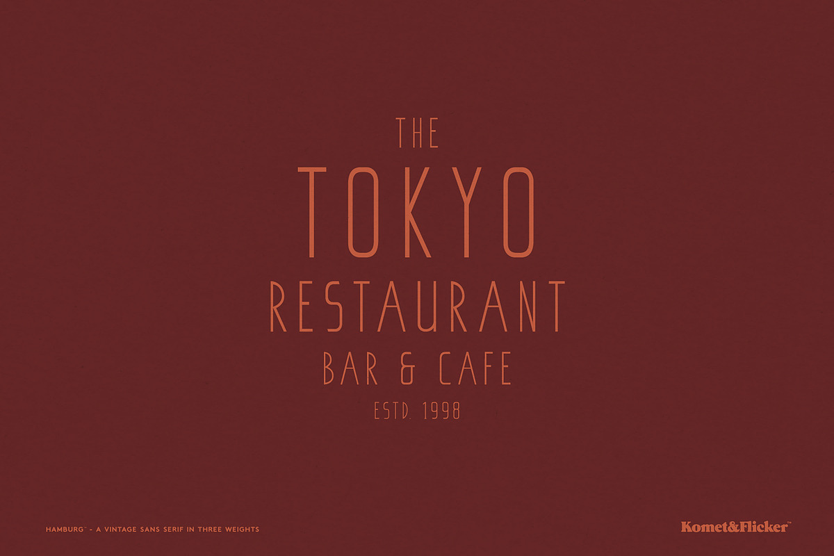 Hamburg - A Vintage Style Font, a Sans Serif Font by Komet & Flicker (Photo 9 of 13)