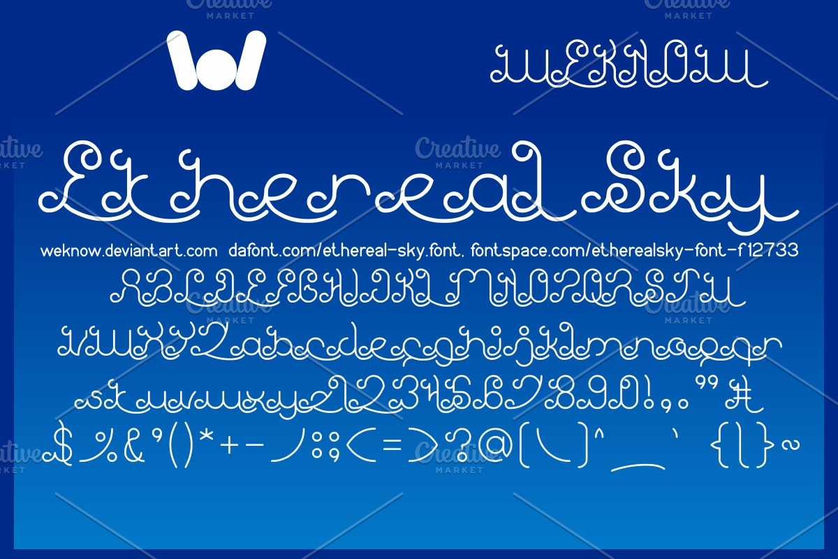 ethereal sky font preview 2