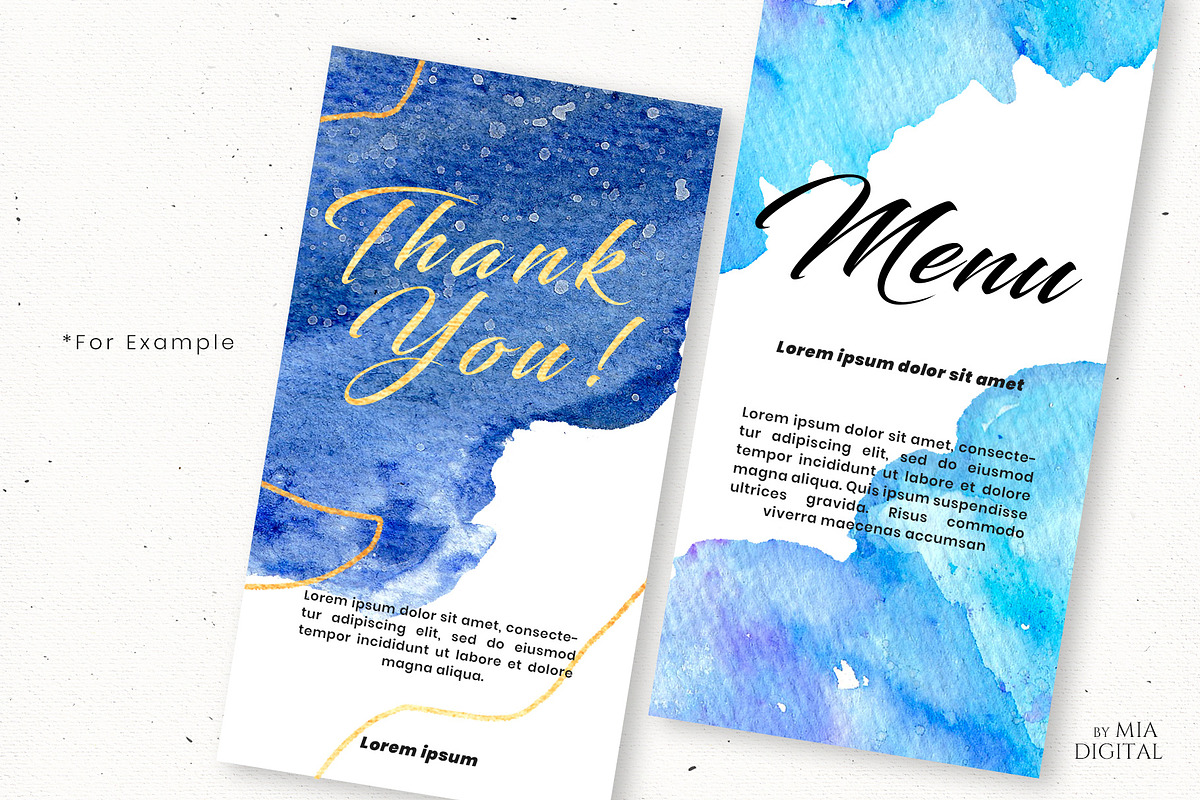 Blue Galaxy Watercolor Logo Splash, a Texture Graphic by Mia Digital (Photo 3 of 4)