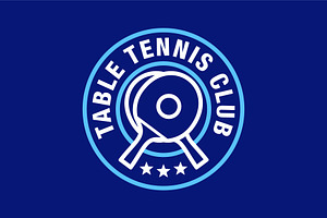 Table tennis emblem logo