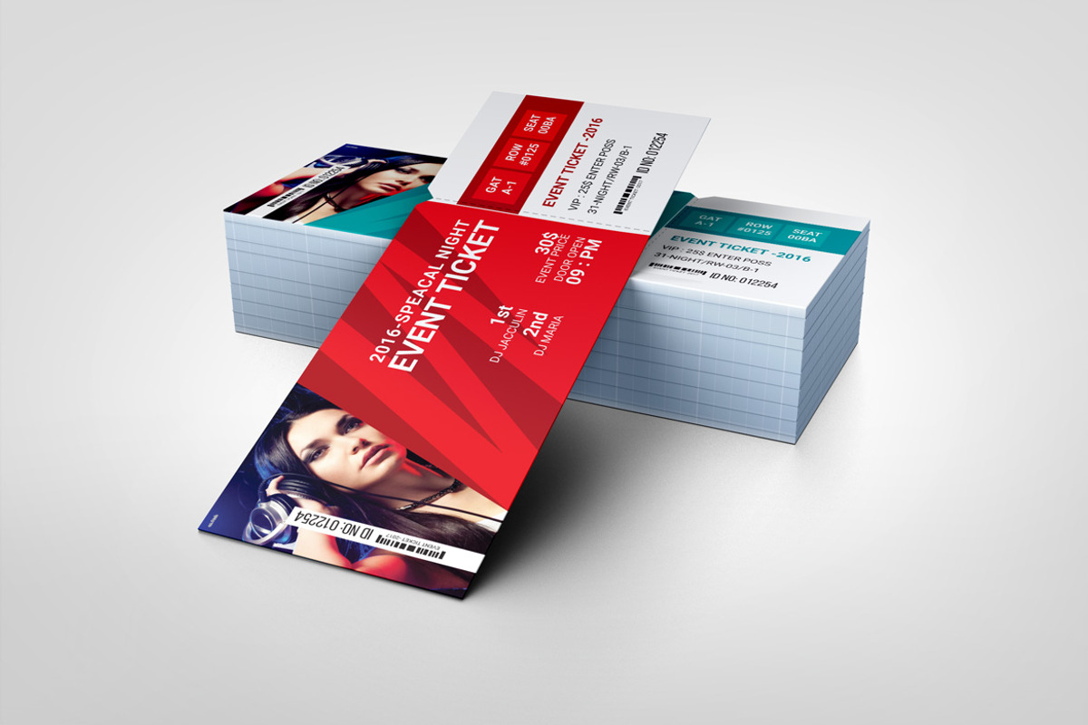 Printable Event Ticket Template, a Stationery Template by BrandlyTemplate (Photo 3 of 3)