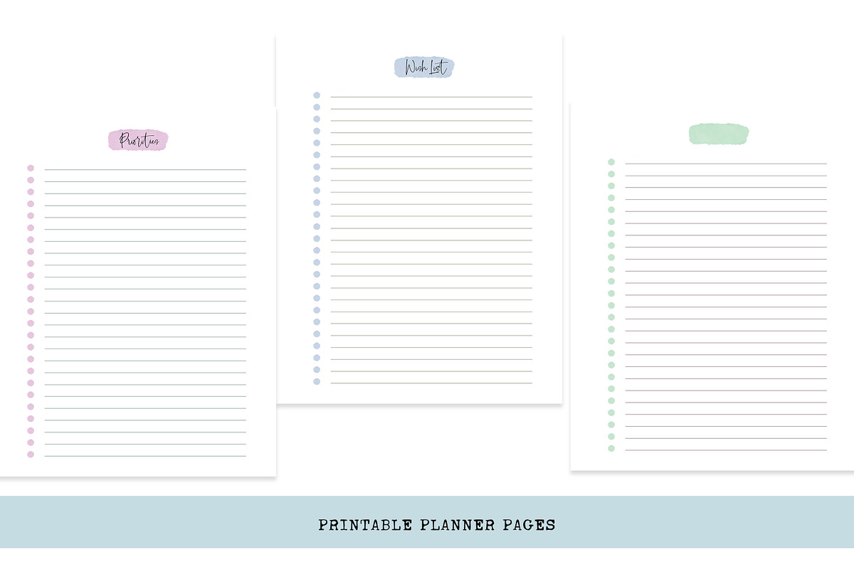 Pretty Printable Planner Pages, a Templates & Theme by DailyMiracleDigitals,LLC (Photo 5 of 5)