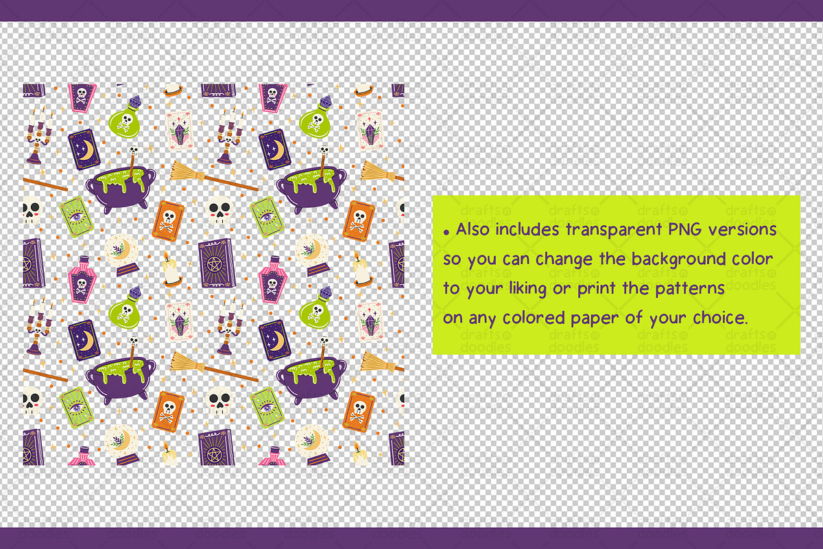 Halloween Night Graphic Set, a Pattern Graphic by Drafts n Doodles (Photo 6 of 6)