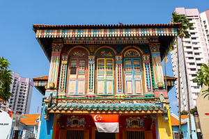 Colorful House of Tan Teng Niah in Little India, Singapore, an Architecture Photo by GoodGoods