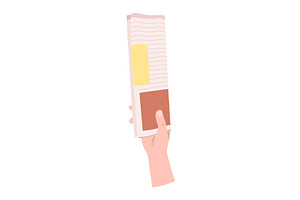 Cartoon newspaper in hand, a Person Illustration by Things for designers