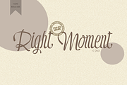 Right Moment // Romantic Typeface, a Script Font by GDcreative (Thumbnail 1 of 11)