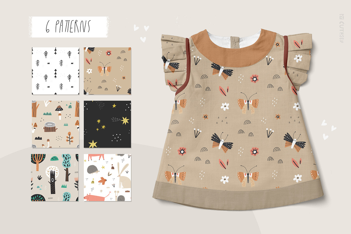 Woodland | 100% hand drawn clipart, an Animal Illustration by Olia (Photo 7 of 17)