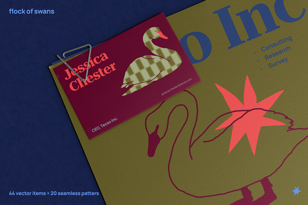 Hand-Drawn Swan Vector Bundle, an Animal Illustration by My.Ordinarty (Photo 10 of 13)