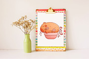 Kawaii Capybara - Pack 2, an Animal Illustration by AleksAbramova (Thumbnail 10 of 12)