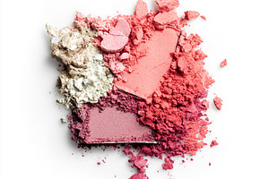 Crushed makeup powder creating a textured pattern, showcasing va, a Photo by Studio ANNA