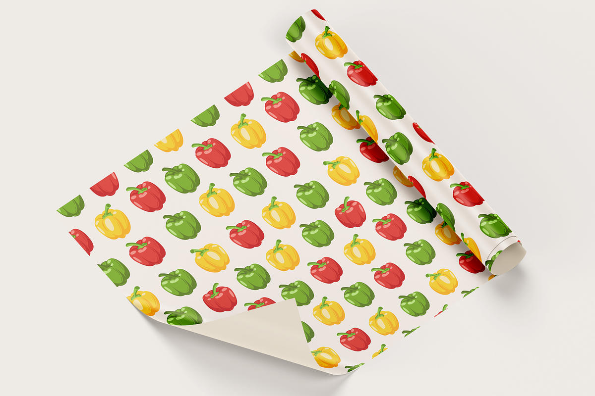Seamless Bell Pepper Pattern, a Pattern Graphic by EmmaGDesigner (Photo 4 of 5)