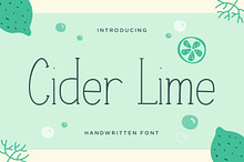 Cider Lime - Handwritten Font