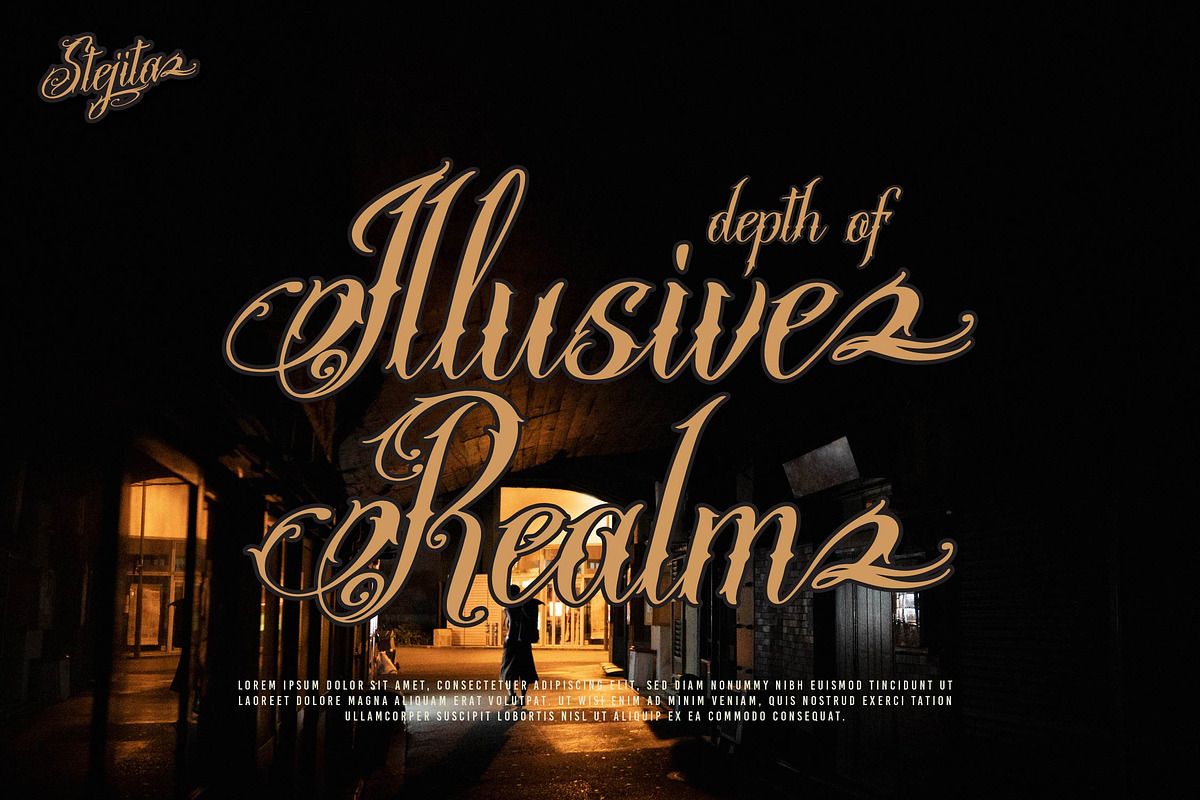 Stejita | Tattoo Script Font, a Script Font by Denustudios (Photo 3 of 14)