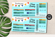 Happy Birthday Boarding Pass, a Card Template by YasdeyDesigns (Thumbnail 1 of 6)