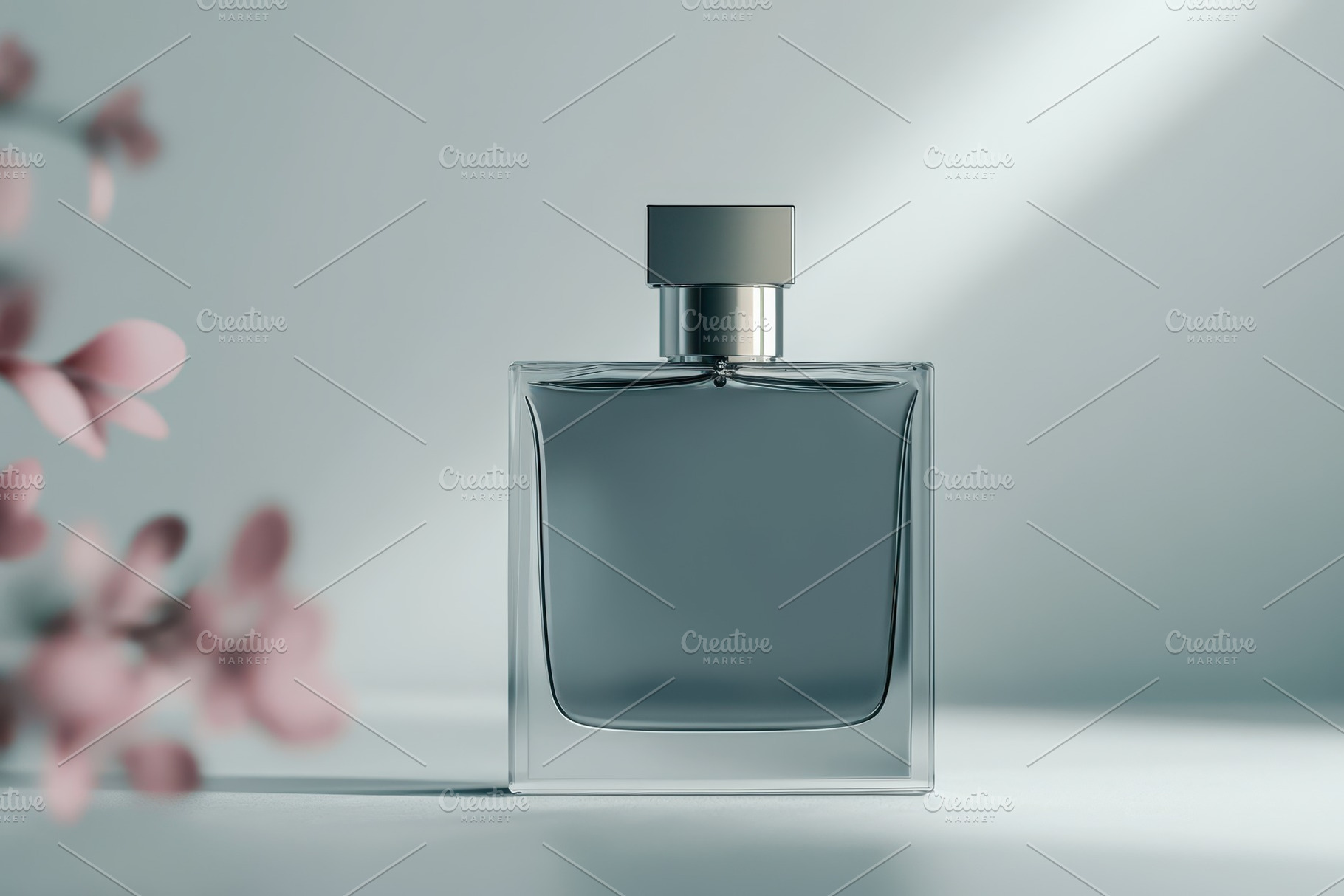 Mockup of a sleek perfume bottle, a Photo by Pavel_design
