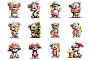 Summer Teddy Bear Clipart, an Animal Illustration by Designking (Thumbnail 2 of 5)