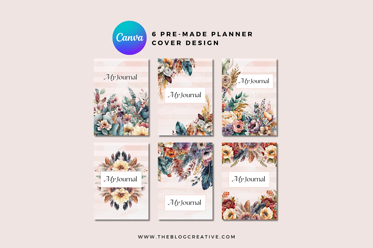 Undated Journal Planner Canva, a Stationery Template by The Blog Creative (Photo 8 of 10)