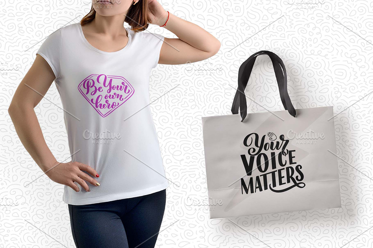 Woman Voice Lettering Quotes, a Decorative Illustration by Artlana (Photo 3 of 7)