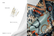 Closeup of Silk Scarf Mockup, a Mask Mockup by creatsy5 (Thumbnail 3 of 5)