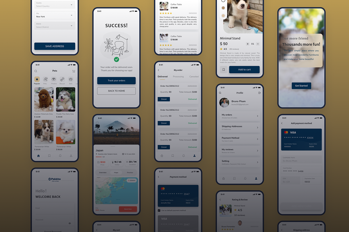 Pakkho Pet - Dog Ecommerce App UI Ki, an UI Kit Template by piyush608 (Photo 5 of 7)
