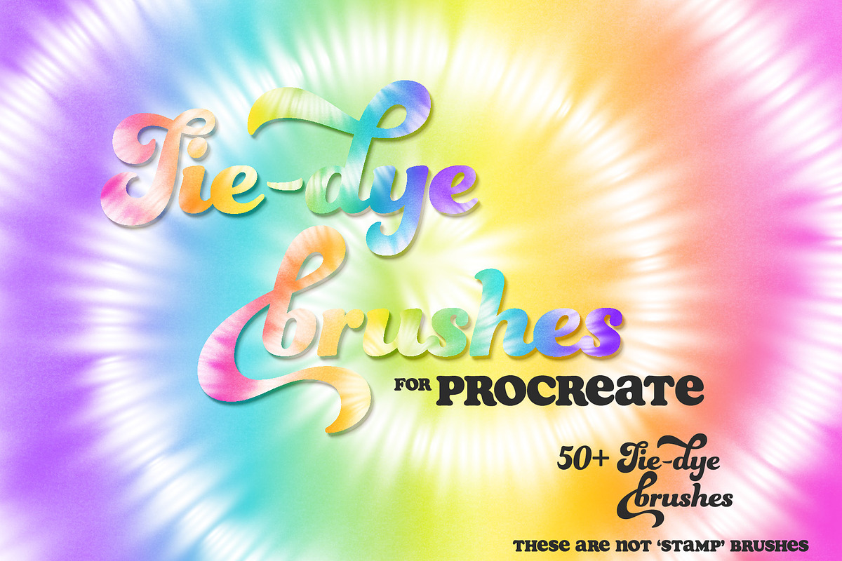 Tie-Dye Brushes for Procreate, a Brush Add-On by Studio Kitsch (Photo 1 of 8)