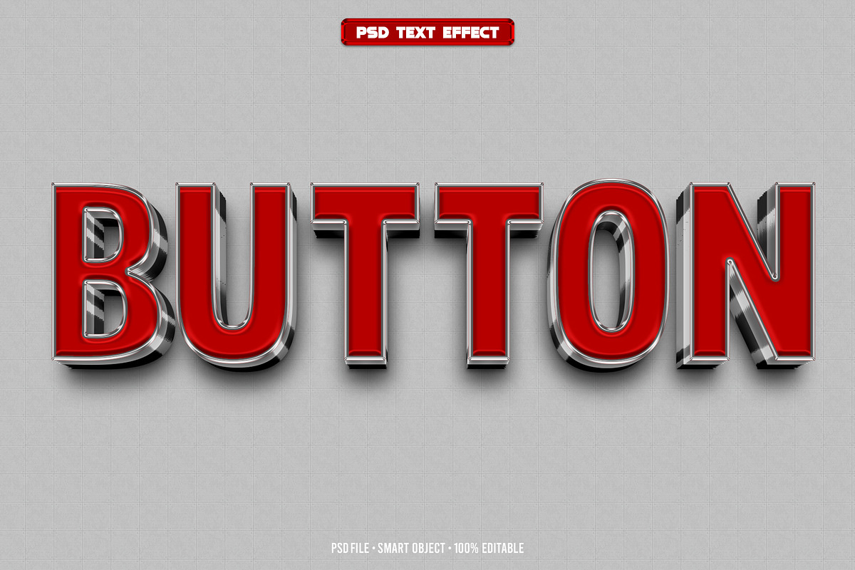Button 3D editable text effect, a Layer Style Add-On by Hello Muh (Photo 1 of 2)