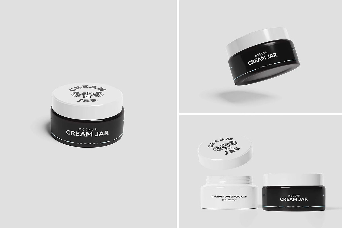 Cream Jar Mockup, a Packaging Mockup by Se٧enStudio (Photo 1 of 4)
