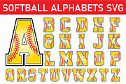 Softball Letters and Numbers Svg PNG, an Object Graphic by Digi_Design_World (Thumbnail 1 of 2)