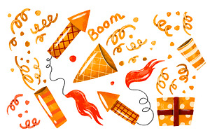 Party Firework. Celebrating Holidays, an Object Graphic by the_myro