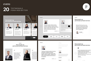 20 Figma Web Testimonial Section