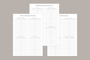 Budget Planner Pages Set V-16