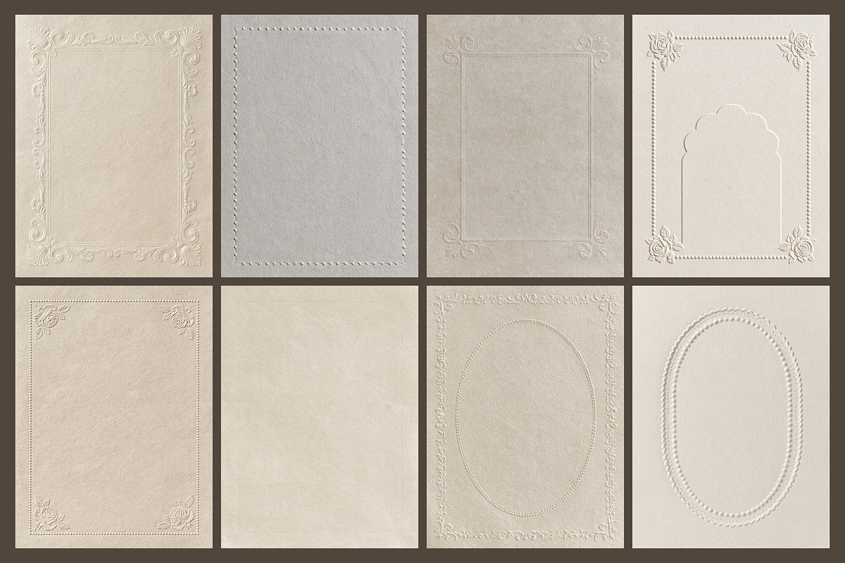 Embossed Beige Frame Backgrounds Set, a Background Graphic by Make ...