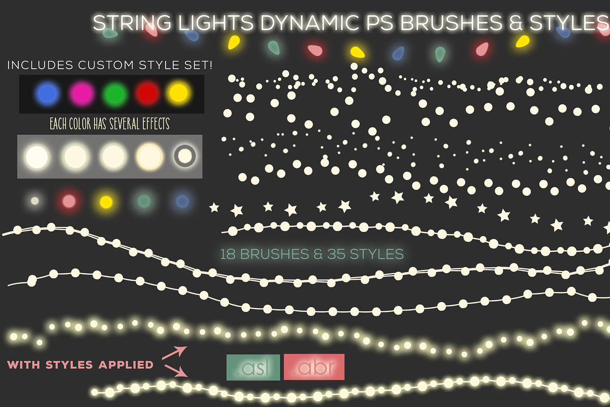 PS String Lights Brushes & Styles