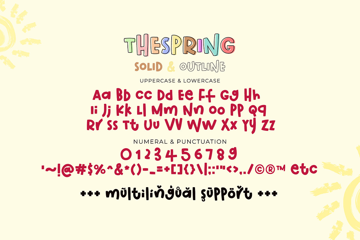 The Spring - Cute Solid Outline Font, a Sans Serif Font by Airotype (Photo 8 of 8)