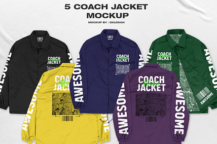 Coach Jacket Mockup, a Hoody Mockup by DaldSgh