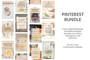 15 DIY Canva Pinterest Templates, a Social Media Template by Just Arpi Design Agency (Thumbnail 1 of 6)