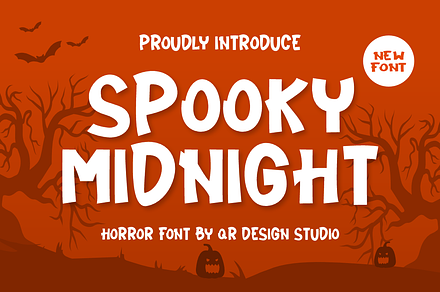 Spooky Midnight - Halloween Font, a Handwritten Font by QR Design Studio