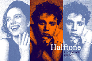 Vintage Halftone Grain Effect