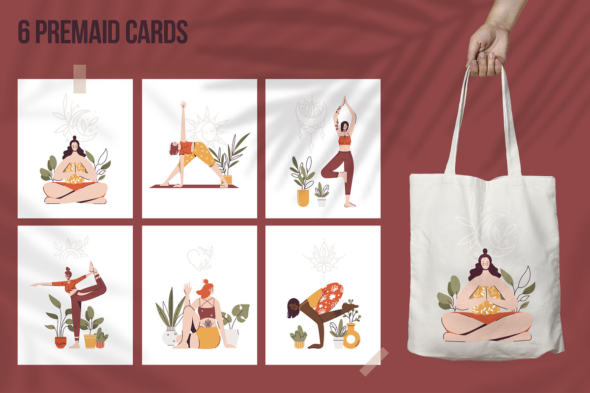 Yoga Time Illustrations set, a Person Illustration by Frizenasya (Photo 10 of 14)